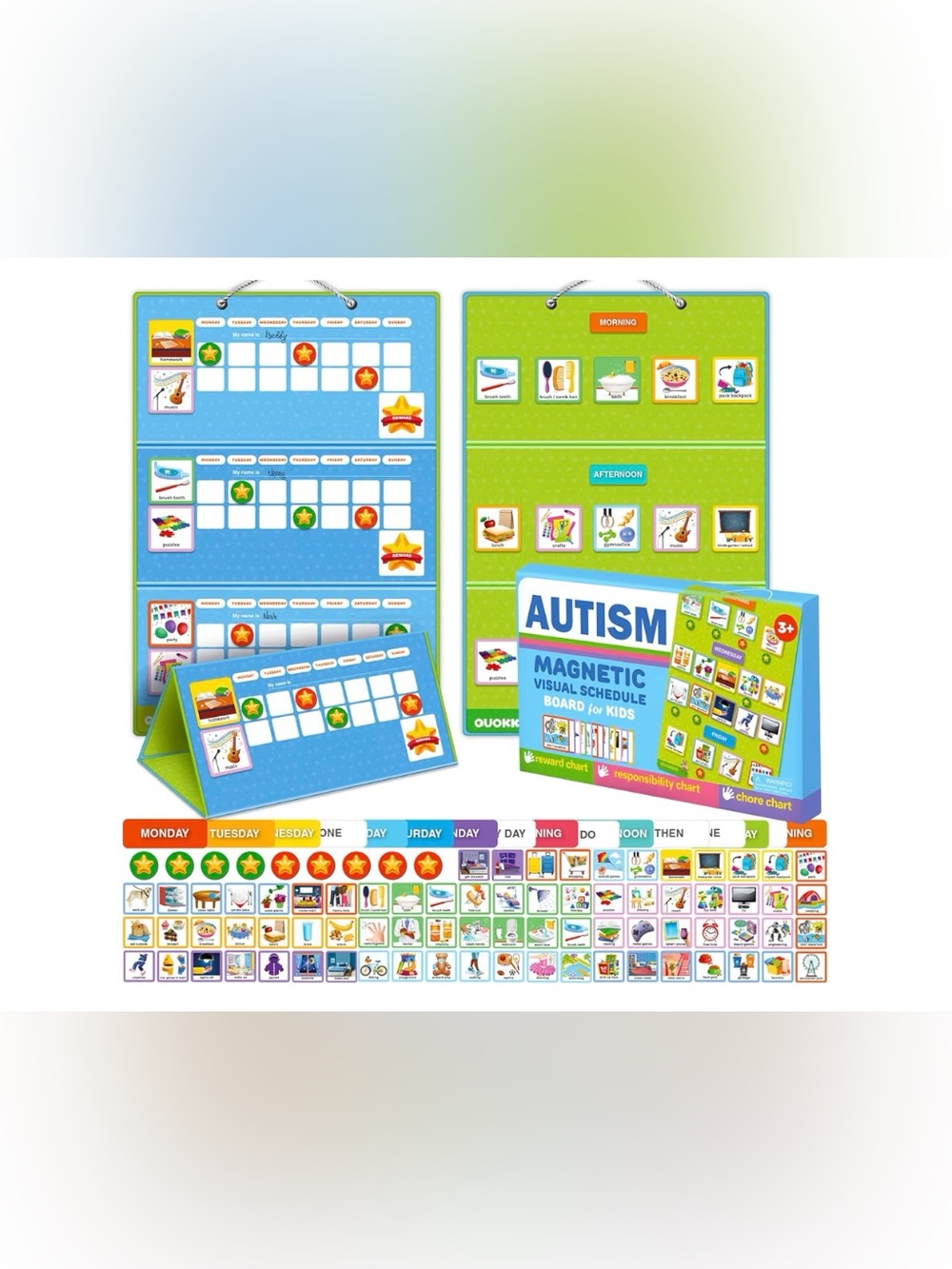 Visual Schedule for Kids with Autism - Reward Chore Chart, SEALED PACKAGE